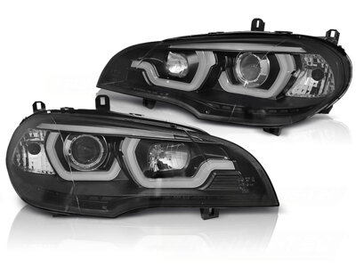 Predné svetlá BMW X5 E70 07-13 Black Halogen