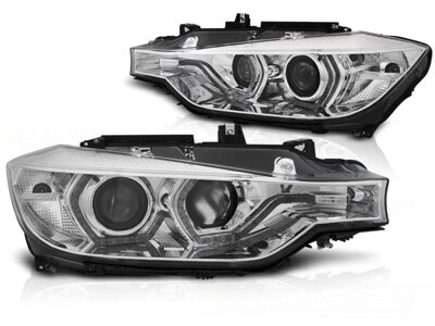 Predné svetlá BMW F30/F31 11-15 Angel Eyes LED Chrome DRL