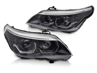 Predné svetlá BMW E60 E61 03-07 3D Angel Eyes Black