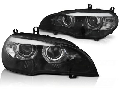 Predné LED svetlá BMW X5 E70 07-13 Black AFS Xenon OEM