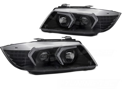 Predné svetlá BMW E90 E91 05-08 AE Black