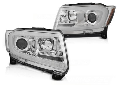 Predné svetlá Jeep Grand Cherokee WK2 11-13 Chrome Dynamic LED