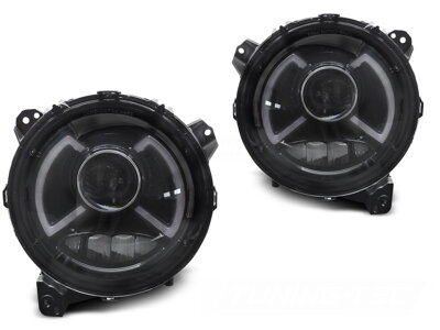 Predné Full LED svetlá Jeep Wrangler JL 18-23 Black WL