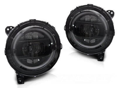 Predné Full LED svetlá Jeep Wrangler JL 18-23 Black