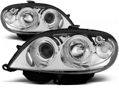 Predné svetlá Citroen Saxo 2 Chrome Angel Eyes