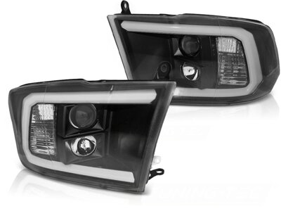 Predné svetlá Dodge RAM 09-18 Tube Light Black