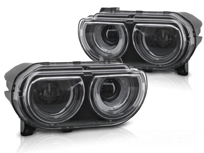 Predné svetlá Dodge Challenger 08-14 Black