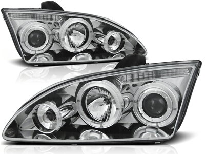 Predné svetlá FORD Focus 04-08 Angel Eyes Chrome