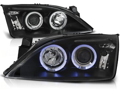 Predné Angel Eyes svetlá Ford Mondeo MK3 00-07 Black