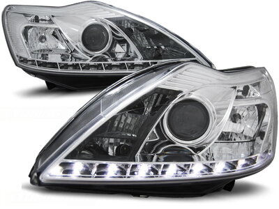 Predné Devil Eyes svetlá Ford Focus 2 2008-2010 Chrome