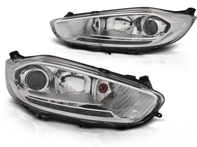 Predné svetlá Ford Fiesta MK7 13-16 LED DRL Chrome