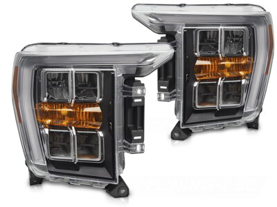 Predné Full LED svetlá Ford F150 MK14 20-23 Black DRL 3