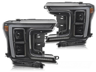 Predné FULL LED svetlá Ford F150 MK13 17-20 Black