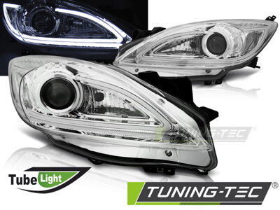 Predné svetlá Mazda 3 09-13 Tube Light Chrome