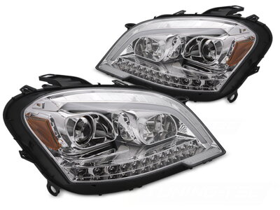 Predné svetlá Mercedes W164 ML 08-11 Tubelight Chrome