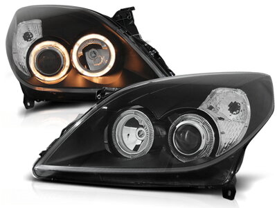 Predné Angel Eyes svetlá Opel Vectra / Signum C 05-08 Black