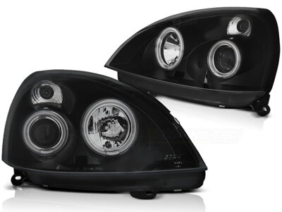 Predné svetlá Renault CLIO 01-05 CCFL Angel Eyes Black