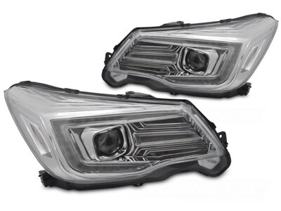Predné svetlá Subaru Forester 13-18 DRL Chrome