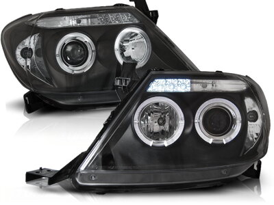 Predné svetlá Toyota Hilux 05-11 Angel Eyes Black