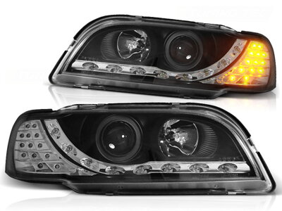 Predné svetlá Devil Eyes Volvo S40 / V40 Black - LED smerovky