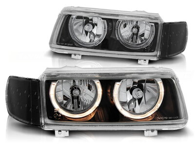 Predné Angel Eyes svetlá VW Passat B4 93-97 Black