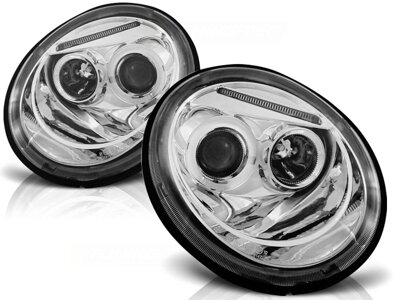 Predné Angel Eyes svetlá VW New Beetle 98-05 Chrome