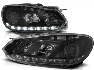 Predné svetlá Devil Eyes VW Golf VI DRL Black