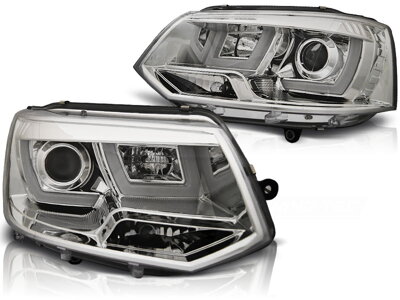 Predné svetlá VW T5.1 10-15 U-TYPE Chrome