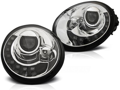 Predné svetlá VW New Beetle 98-05 Led Chrome