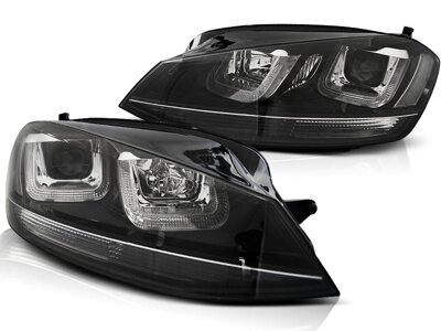 Predné svetlá VW Golf 7 U-Type Black Black Line