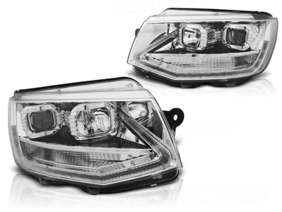 Predné svetlá VW T6 Chrome Led DRL