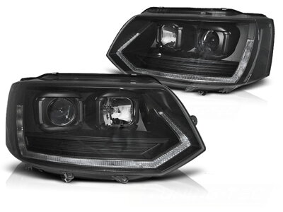 Predné svetlá VW T5.1 10-15 Tube Light Black