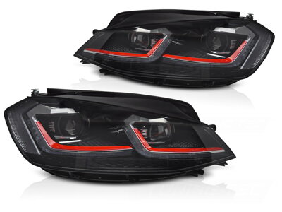 Predné svetlá VW Golf 7 17-19 Red