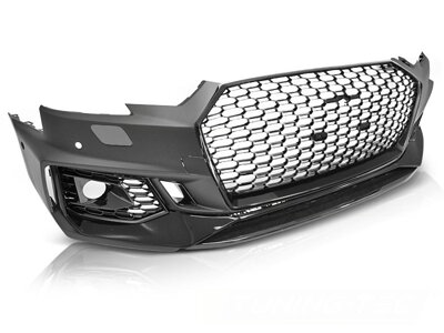 Predný nárazník Audi A4 B9 15-19 Sport Glossy Black PDC