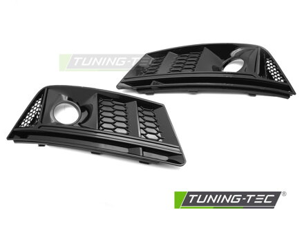 Mriežky nárazníka Audi A4 B9 15-19 Glossy Black ACC