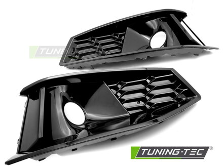 Mriežky nárazníka Audi A4 B9 20-24 Glossy Black ACC