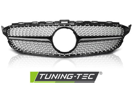 Maska Mercedes W205 14-18 Sport Glossy Black Chrome