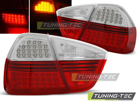 Zadné diodové svetlá BMW E90 Sedan 05-08 Red White Led Zadné diodové svetlá BMW E90 Sedan 05-08 Red White Led
