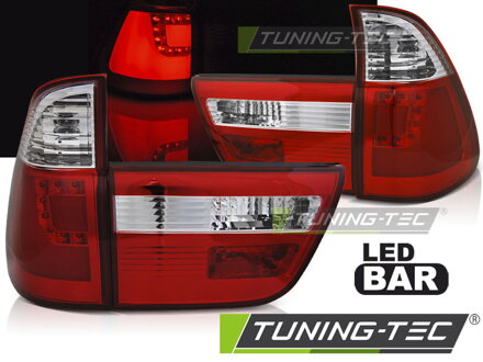 Zadné svetlá BMW E53 X5 99-03 Red White Led Bar