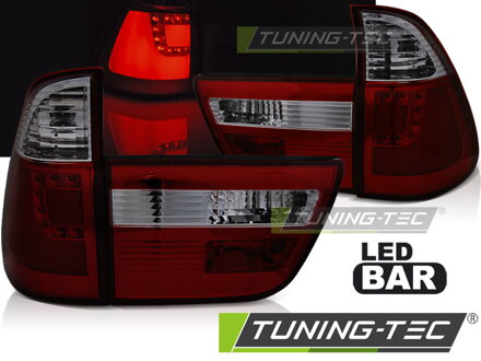 Zadné svetlá BMW E53 X5 99-03 Red Smoke Led Bar