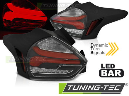 Zadné svetlá Ford Focus MK3 11-14 HB Black Red Dynamic Zadné svetlá Ford Focus MK3 11-14 HB Black Red Dynamic