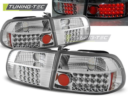 Zadné svetlá Honda Civic 91-95 3D Led Chrom Zadné svetlá Honda Civic 91-95 3D Led Chrom