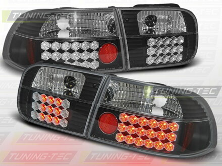 Zadné svetlá Honda Civic 91-95 3D Black Led Zadné svetlá Honda Civic 91-95 3D Black Led