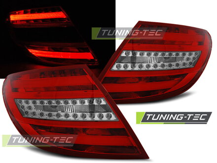 Zadné svetlá Mercedes C W204 Sedan 07-10 Red White Led Bar Zadné svetlá Mercedes C W204 Sedan 07-10 Red White Led Bar