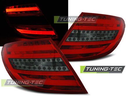 Zadné svetlá Mercedes C W204 Sedan 07-10 Red Smoke Led Bar Zadné svetlá Mercedes C W204 Sedan 07-10 Red Smoke Led Bar