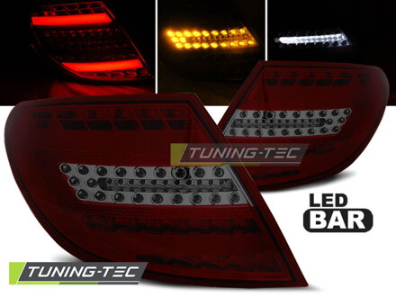 Zadné tuningové svetlá Mercedes W204 Sedan 07-10 Red Smoke Led Bar Zadné tuningové svetlá Mercedes W204 Sedan 07-10 Red Smoke Led Bar