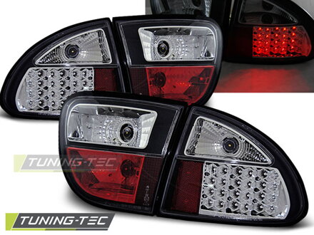 Zadné svetlá Seat leon 99-04 Chrome Black Led Zadné svetlá Seat leon 99-04 Chrome Black Led