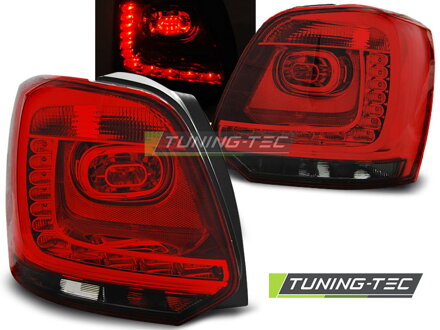 Zadné diodové svetlá VW Polo 09-13 Red Smoke Red