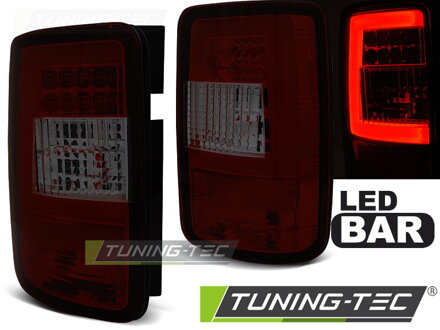Zadné svetlá VW Caddy 03-14 Red Smoke Led Bar