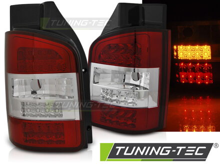Zadné svetlá VW T5 03-09 Twin Door Red White LED